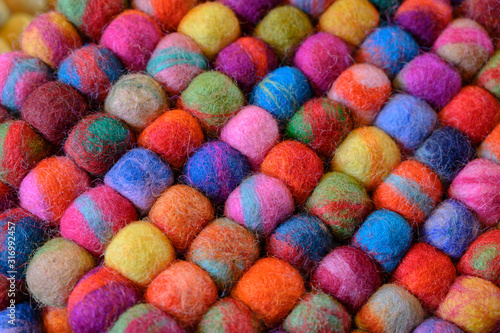 Yarn on a colorful background