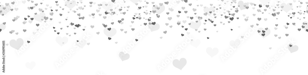 seamless confetti hearts background - obrazy, fototapety, plakaty 