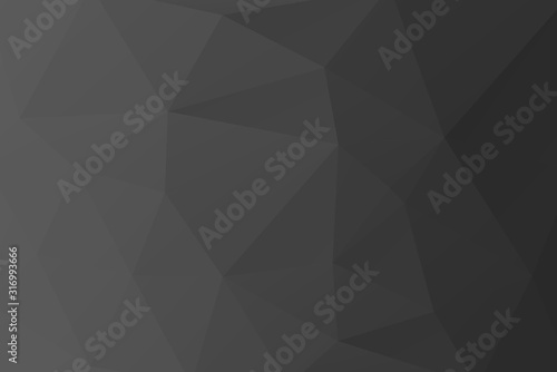 Low Poly Dark Grey Gradient background made from Triangle Shapes.Could be used as wallpaper