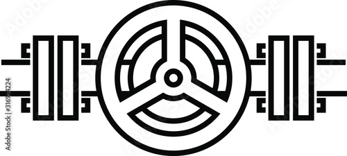 pipeline wedge gate valve icon