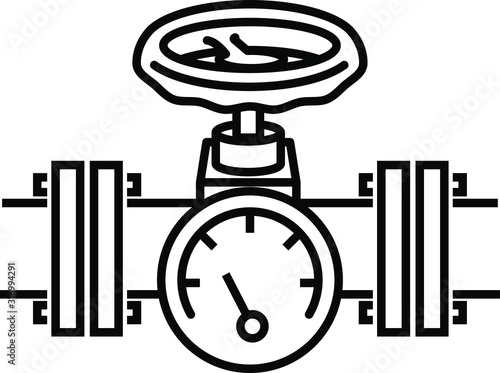 pipeline wedge gate valve icon