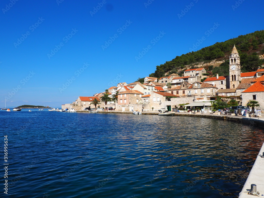 vis, croatia village on bay