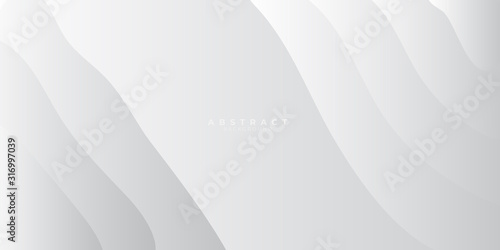 Grey white abstract background with liquid wave gradient color for presentation design. Suit for business, corporate, institution, conference, party, festive, seminar, and talks.