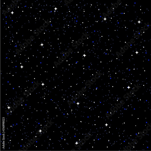 Starry sky background. Flat vector. Starry sky background. Flat vector