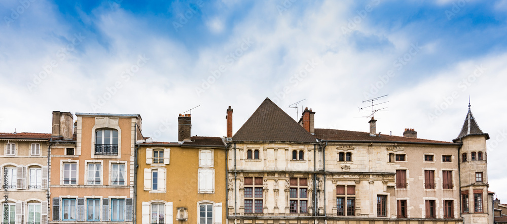 buildings on square Place Duroc. Pont a Mousson, France