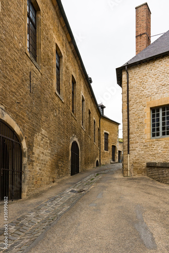 Street near Castle Sedan in France