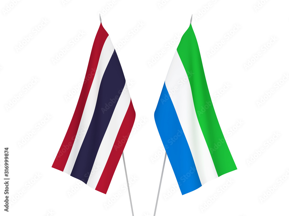 Thailand and Sierra Leone flags