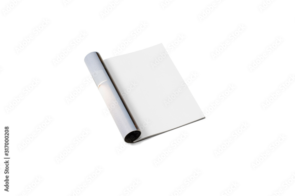 Mock-up magazine, newspaper or catalog isolated on white background. Mock-up magazine, newspaper or catalog isolated on white background.
