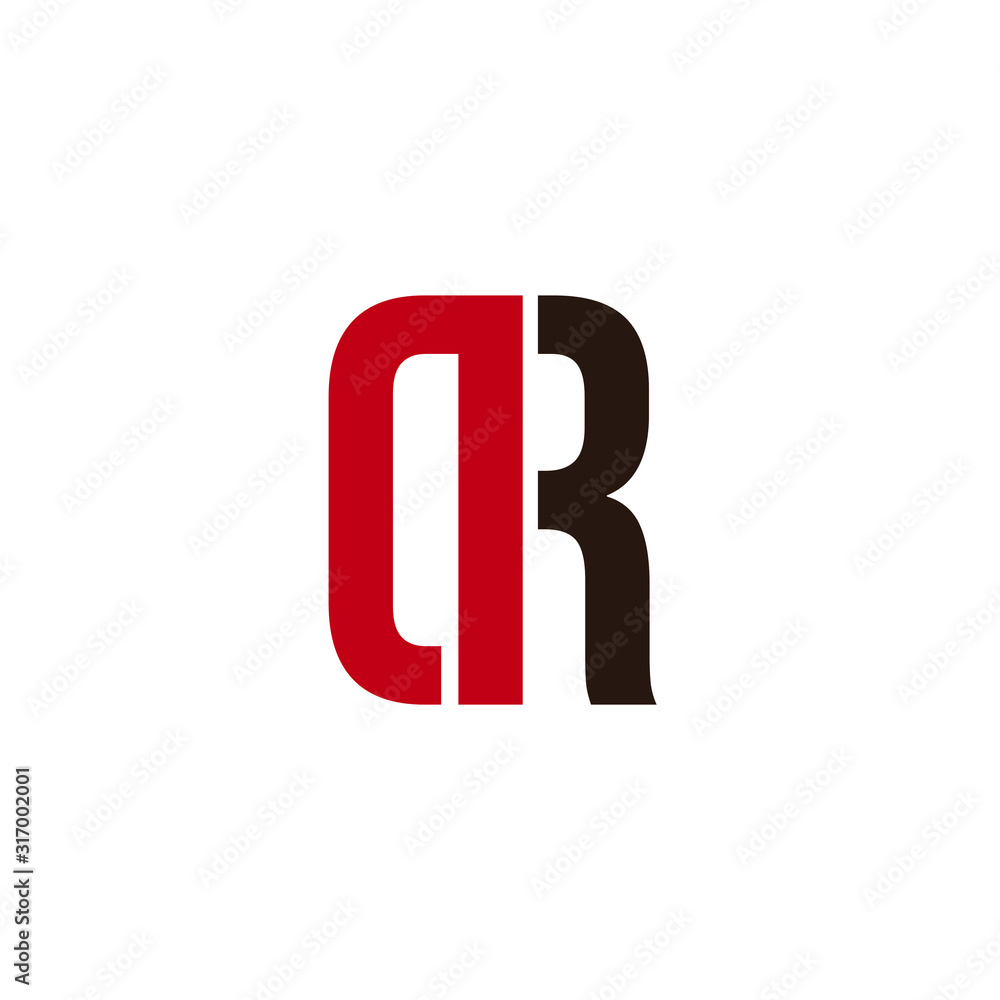 DR letter logo design in white background DR letter logo design in white background