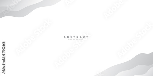 Grey white abstract background with liquid wave gradient color for presentation design. Suit for business, corporate, institution, conference, party, festive, seminar, and talks.
