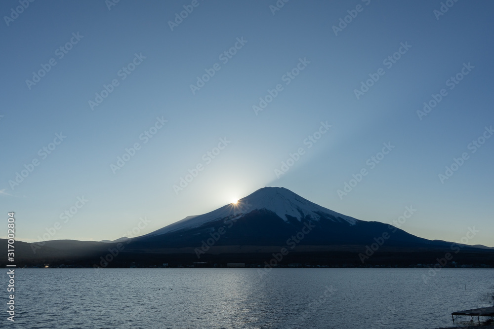Beautiful scenery of Mount Fuji and lake. Beautiful scenery of Mount Fuji and lake.