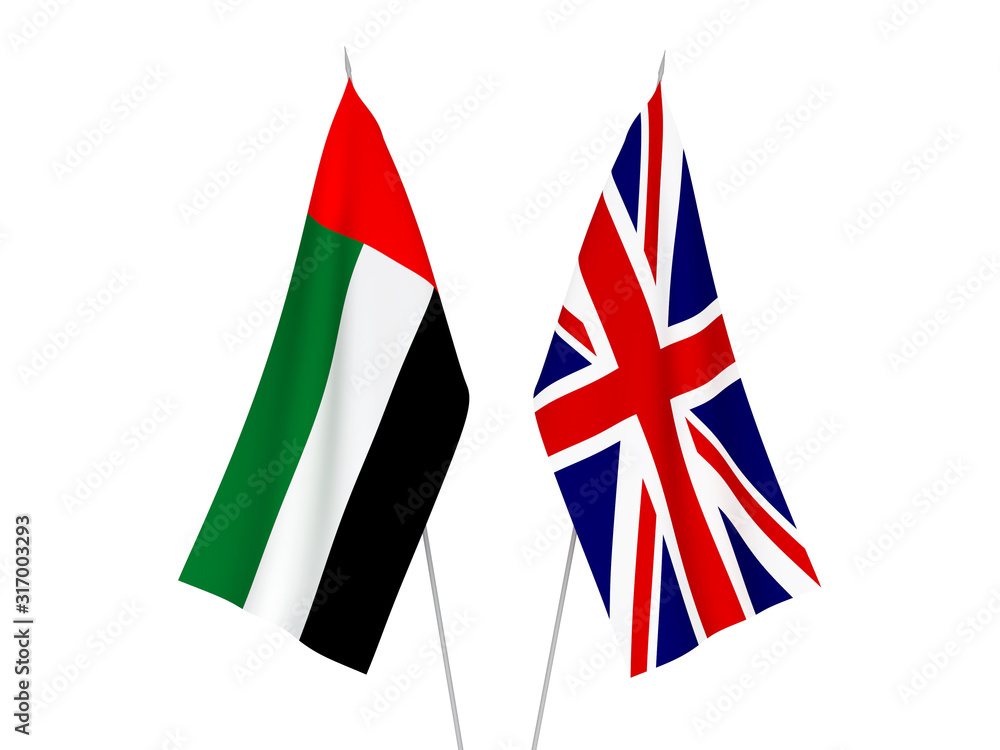 Great Britain and United Arab Emirates flags