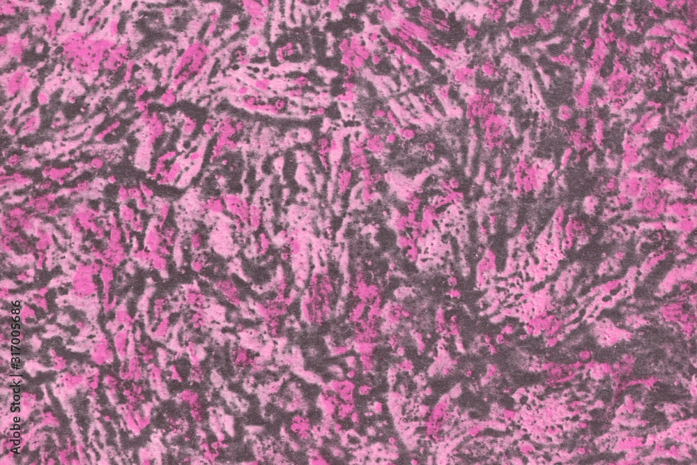 Fototapeta premium Cardboard pink abstract pattern texture close-up. Retro old paper background. Grunge concrete wall. Vintage blank wallpaper.