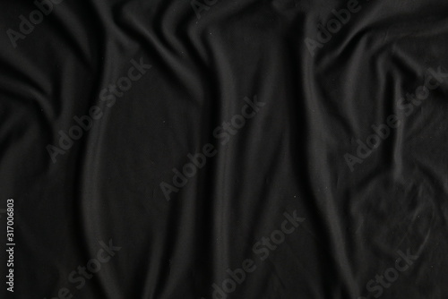 abstract silk cloth background. black cotton fabric texture