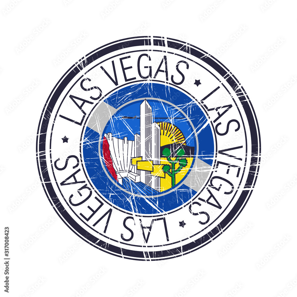 City of Las Vegas, Nevada vector stamp