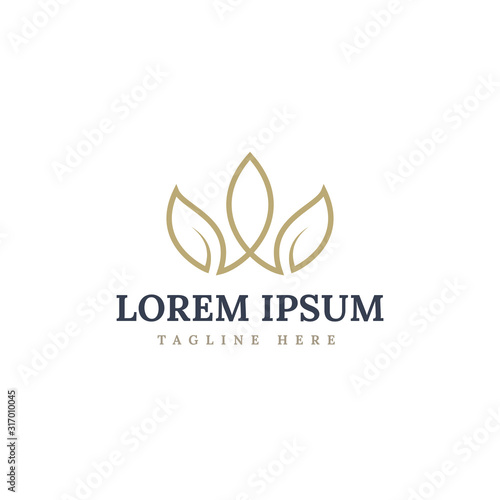 elegant wellness, letter w logo vector