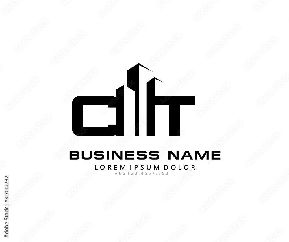 C T CT Initial building logo concept