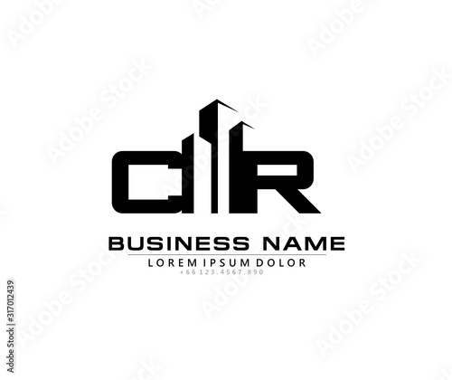 C R CR Initial building logo concept