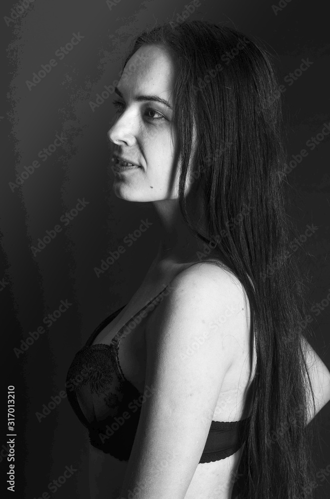 sexy brunette in linen pajamas, posing in studio, dark photos, exquisite model, beautiful makeup, rusted studio photo studio blowing walls sexy brunette in linen pajamas, posing in studio, dark photos, exquisite model, beautiful makeup, rusted studio photo studio blowing walls