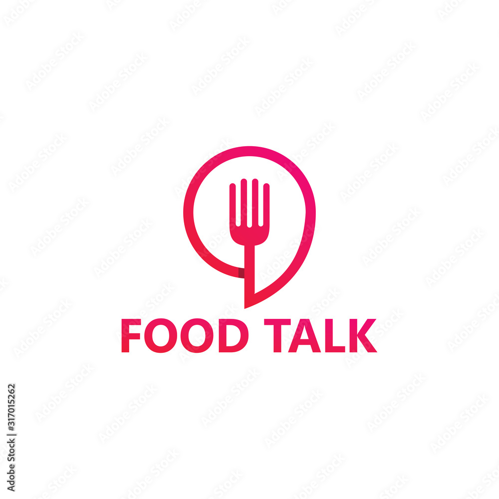 Fototapeta premium Food Talk Logo Template Design
