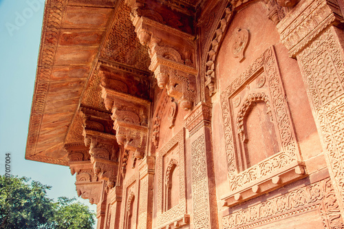 DELHI, INDIA : Interior of the Jama Masjid, Old town of Delhi, India. It is the principal mosque in Delhi photo