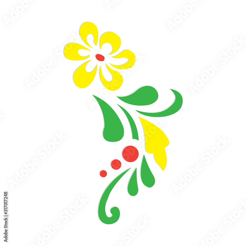 vector flower logo design and ornament