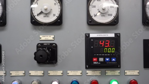 A close-up view of a power generation control panel photo