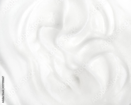 White Foamy Creamy Whipped Icing Lotion Background