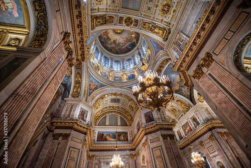Wallpaper Mural Saint Petersburg, Russia - Inside interior of Saint Isaac's Cathedral or Isaakievskiy Sobor is the largest Russian Orthodox church (sobor). It is the largest orthodox basilica. Torontodigital.ca