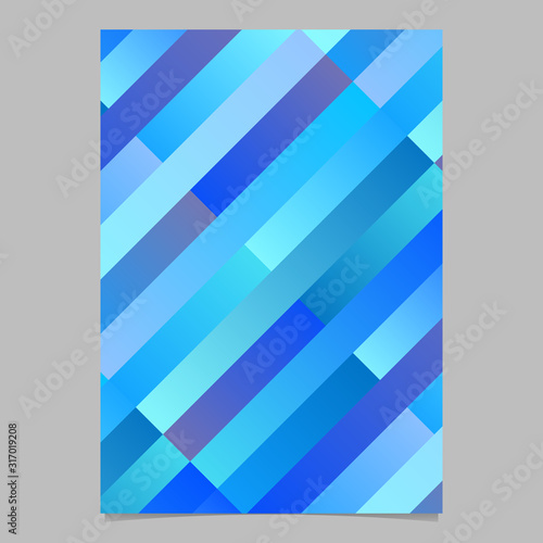 Trendy geometrical colorful gradient diagonal rectangle page background template - abstract vector flyer design
