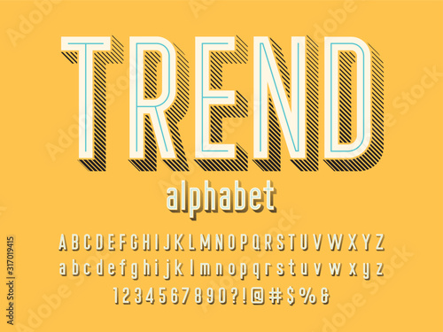 Vector of stylized modern alphabet design