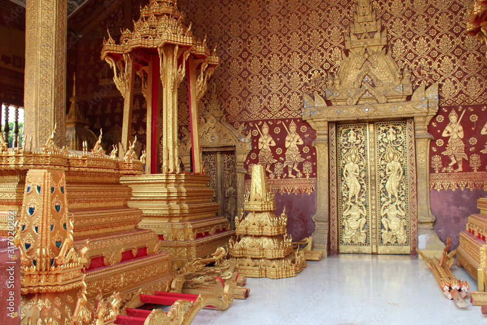 buddhist temple (Wat Sensoukharam) in luang prabang (laos) 