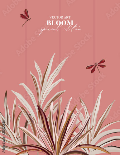 abstract floral background with flowers photo