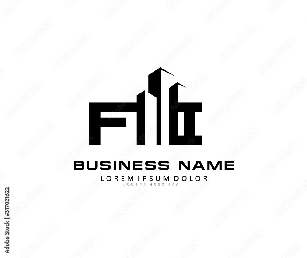 F I FI Initial building logo concept