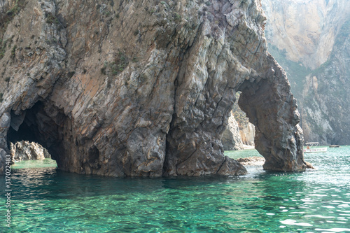 Rocks in beautiful sea in south Italy