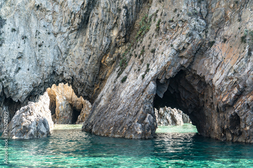 Rocks in beautiful sea in south Italy