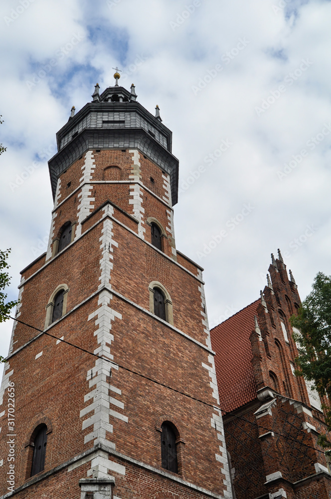 Corpus Christi Basilica in Jewish district Kazimierz. Krakow, Poland