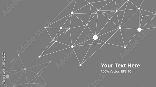 Futuristic crypto colorful blockchain illustration. Vector global creative social network. Abstract polygonal background with lines and dots. EPS 10