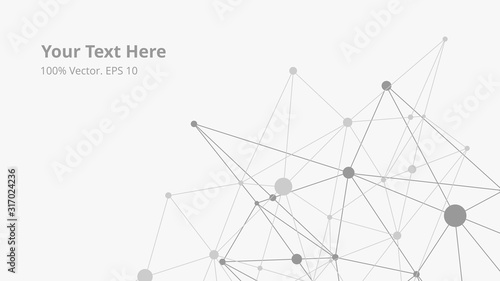 Futuristic crypto colorful blockchain illustration. Vector global creative social network. Abstract polygonal background with lines and dots. EPS 10