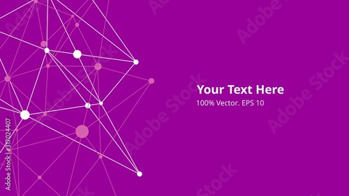 Futuristic crypto colorful blockchain illustration. Vector global creative social network. Abstract polygonal background with lines and dots. EPS 10