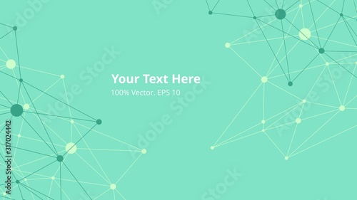 Futuristic crypto colorful blockchain illustration. Vector global creative social network. Abstract polygonal background with lines and dots. EPS 10