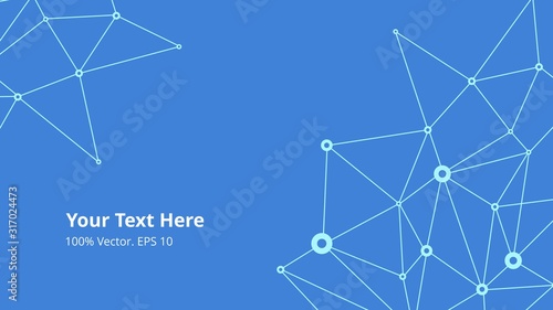 Futuristic crypto colorful blockchain illustration. Vector global creative social network. Abstract polygonal background with lines and dots. EPS 10