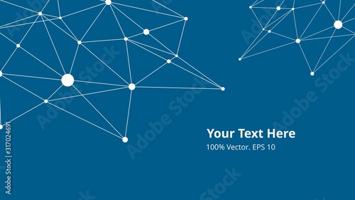 Futuristic crypto colorful blockchain illustration. Vector global creative social network. Abstract polygonal background with lines and dots. EPS 10