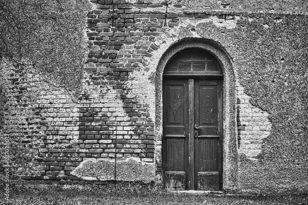 Entrance door to the lookout tower Entrance door to the lookout tower