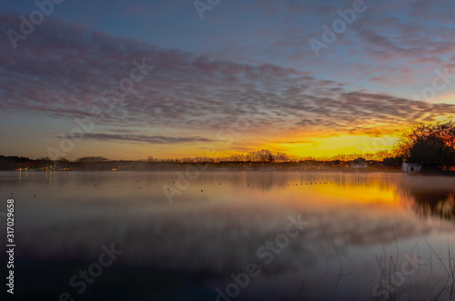 Sunrise  on the lake.