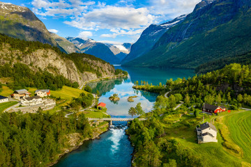 lovatnet lake Beautiful Nature Norway.