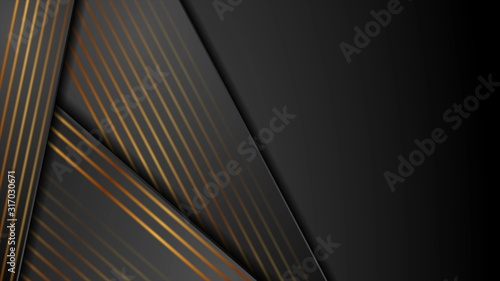 Abstract black and bronze corporate background