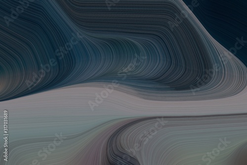 artistic wave lines with curvy background illustration with very dark blue, gray gray and dim gray color © Eigens