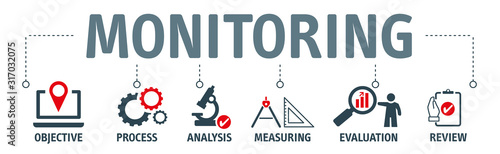 monitoring process concept vector illustration photo