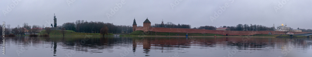 Veliky Novgorod Kremlin, Novgorod detinets night view Veliky Novgorod Kremlin, Novgorod detinets night view
